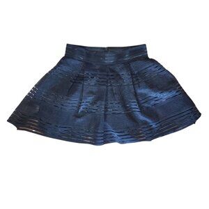 Torrid‎ Skirt Womens Plus Size 2 Solid All Black A Line Striped Zip Back New